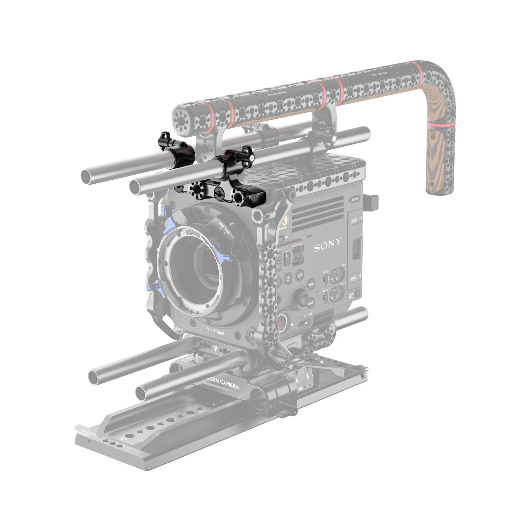 Wooden Camera Front Dual Rod Clamp (Sony BURANO) - 3