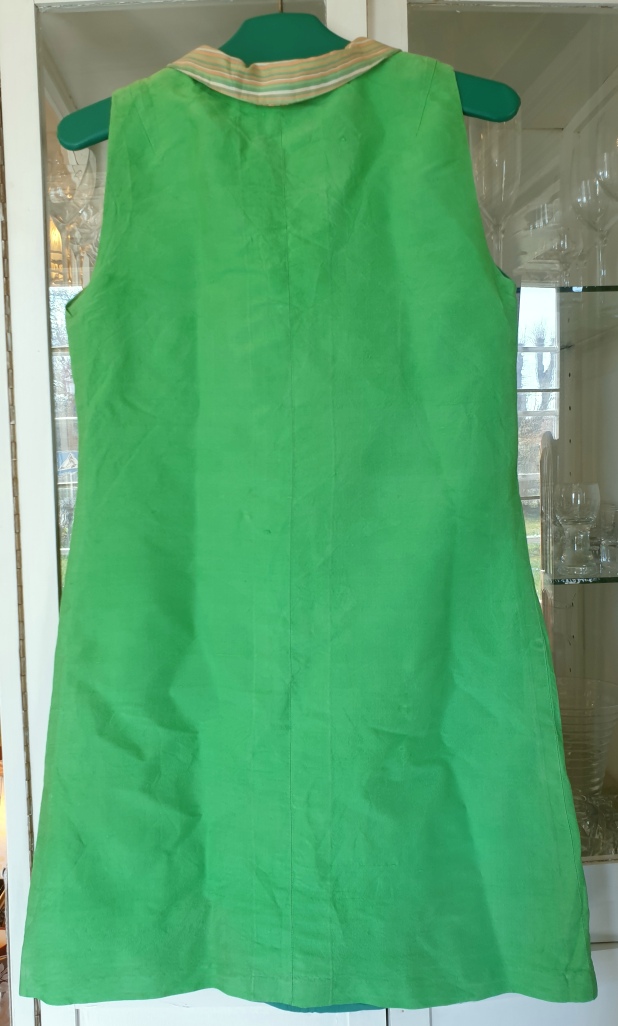 Dress Duet Denmark pea green sleeveless 1970s size M - 2