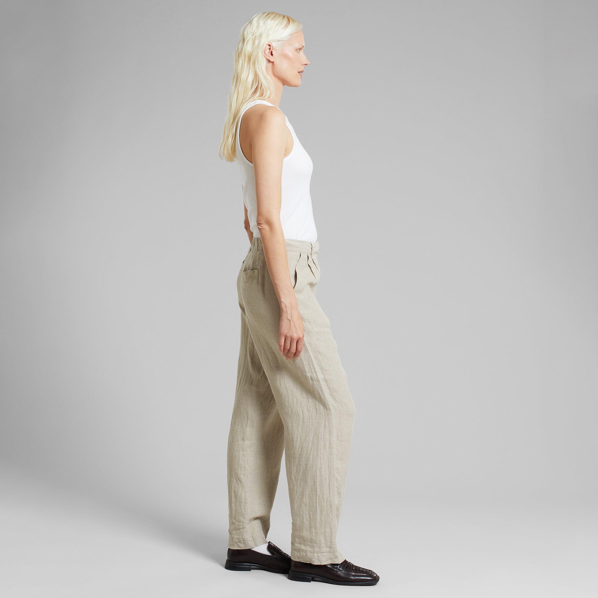Pants Vickleby Linen Ecru - 4
