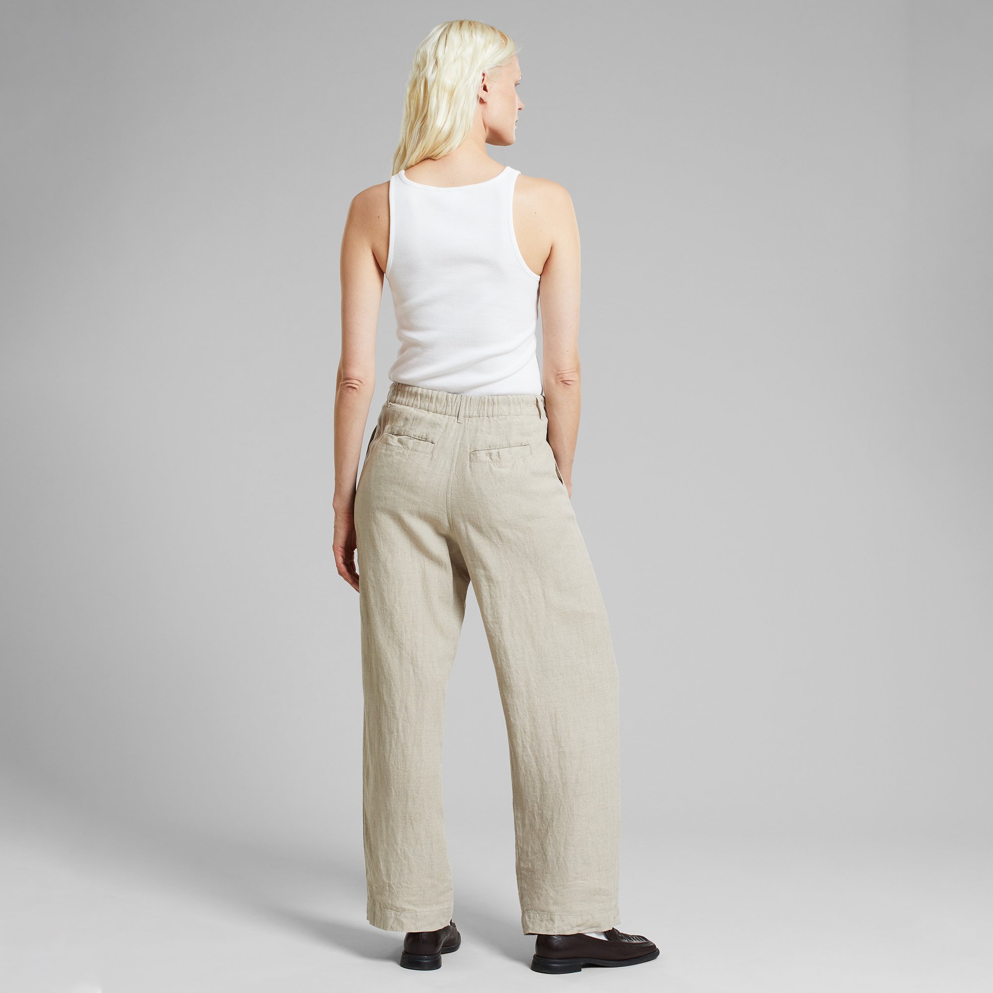 Pants Vickleby Linen Ecru - 3