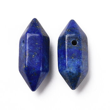 Lapis lazuli dubbelterminerad spets 20 x 9 mm