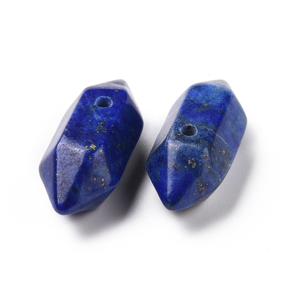 Lapis lazuli dubbelterminerad spets 20 x 9 mm - 3
