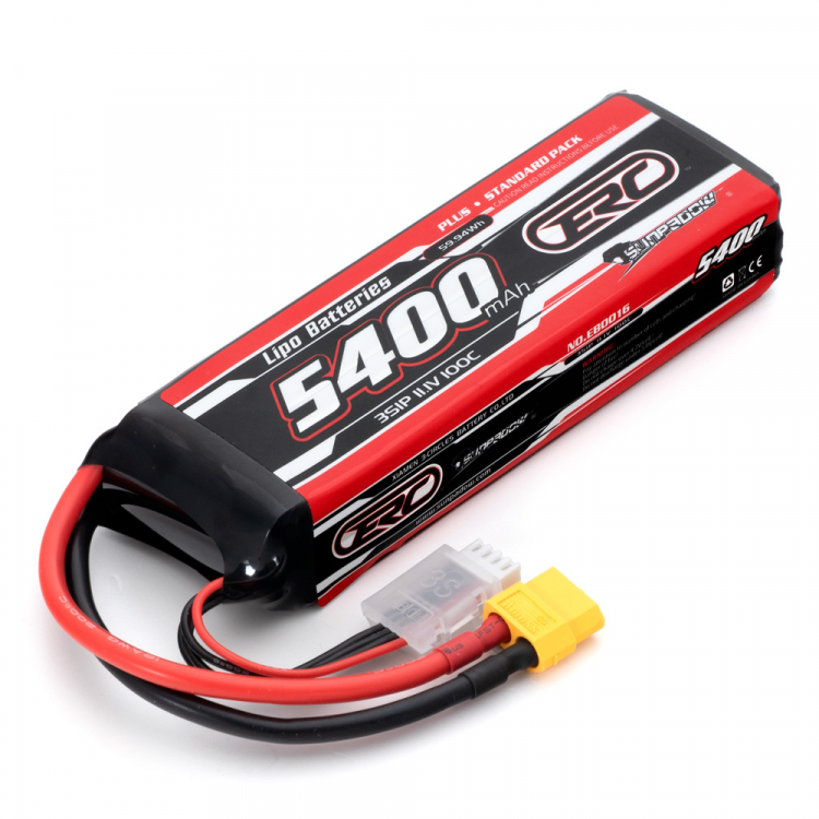 Sunpadow Li-Po Battery 3S 11,1V 5400mAh 100C XT60-Connector