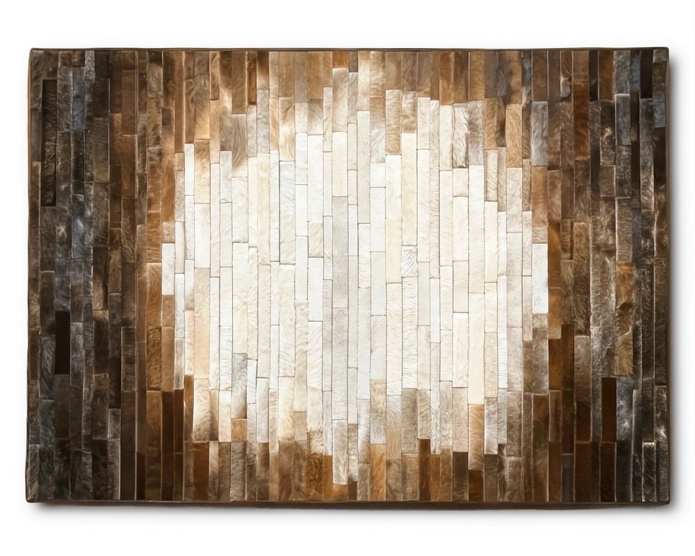 Lädermatta Patchwork 140 x 200 cm
