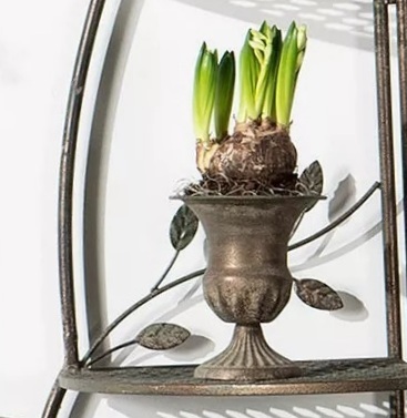 Kruka liten urna Jugend antik plåt art deco shabby chic lantlig stil Gårdsromantik