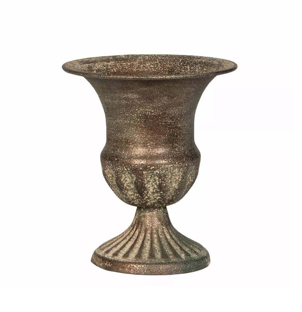 Kruka liten urna Jugend antik plåt art deco shabby chic lantlig stil Gårdsromantik - 2