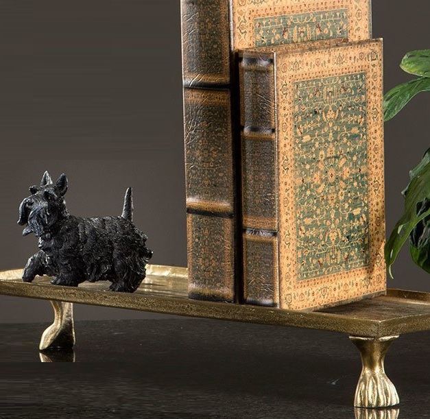 Dog scottish terrier scottish statue figure country style Farm romance