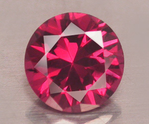 Piedra preciosa de granate rodolita natural con corte de diamante redondo de 5 mm - 3