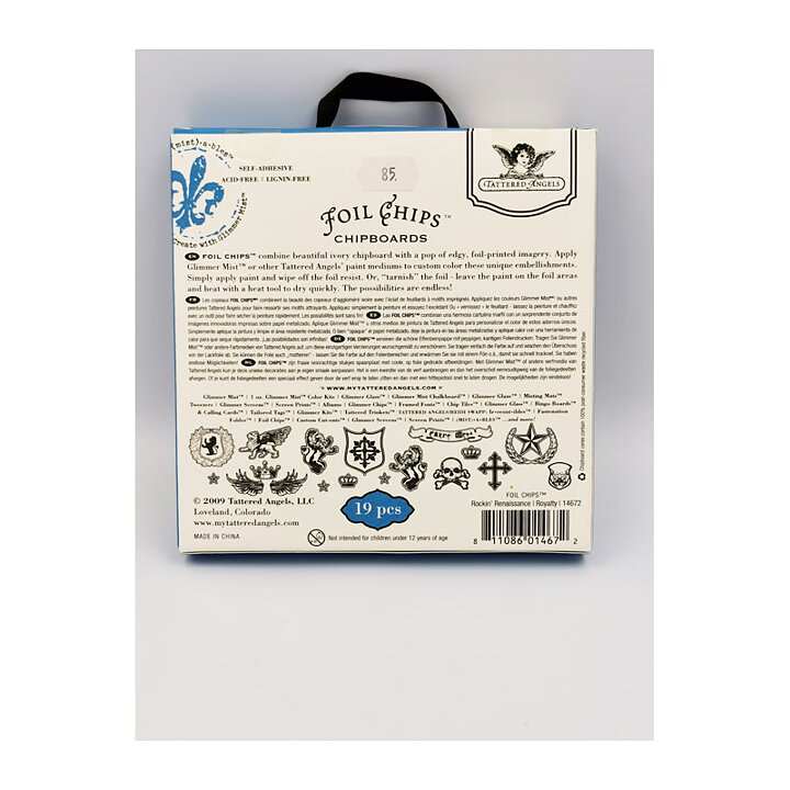 Tattered Angels Foil Chips - Rockin' Renaissance Royalty