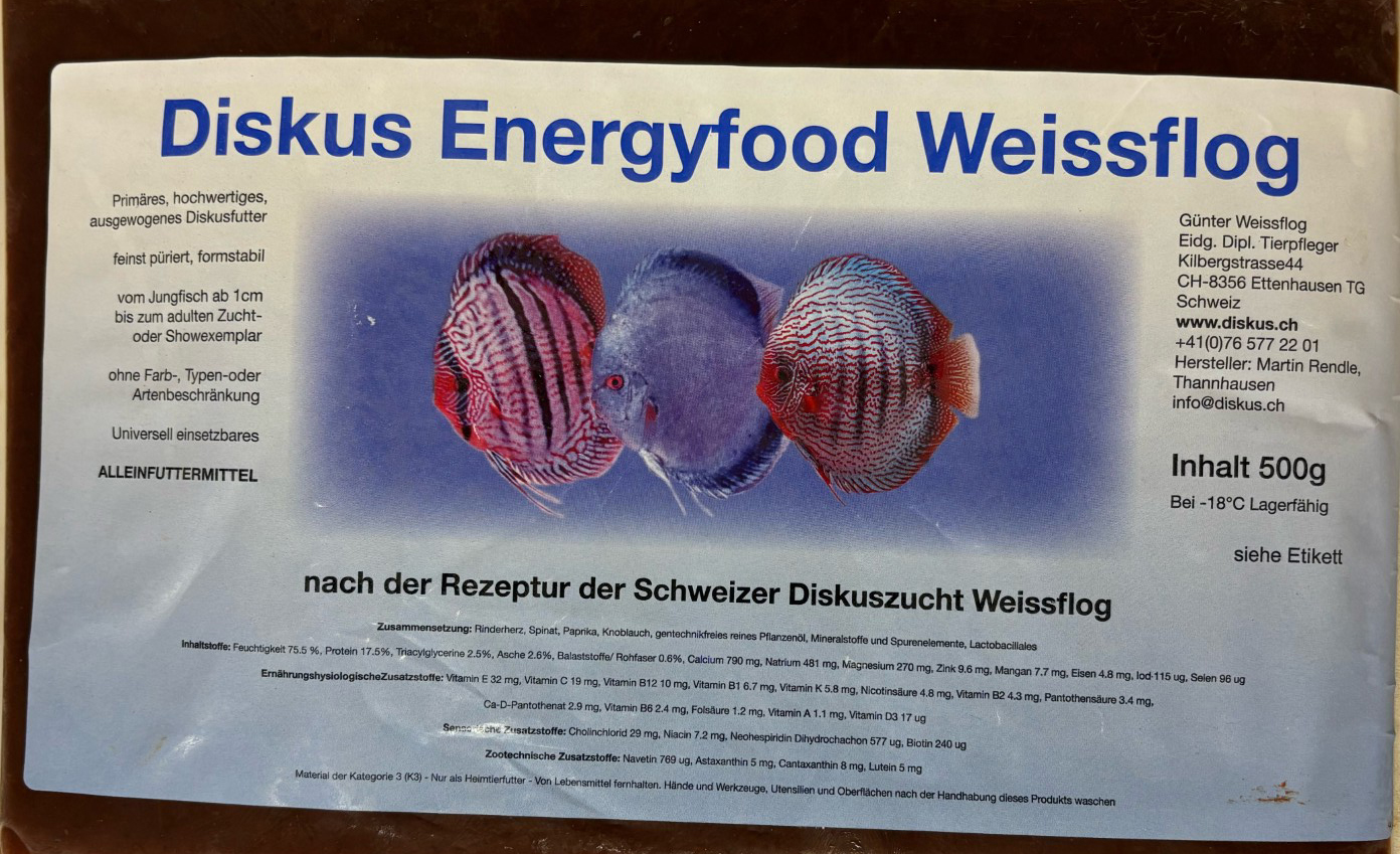 Diskus Energyfood Astaxantin Weissflog 500g