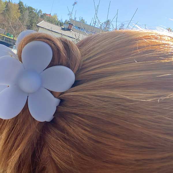 Annica Vallin - Hårklämma L Flower Sky - 3