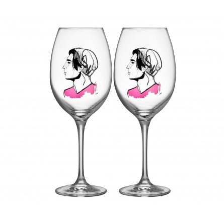 KOSTA BODA All About You /Embrace Him vinglas röd 2-pack