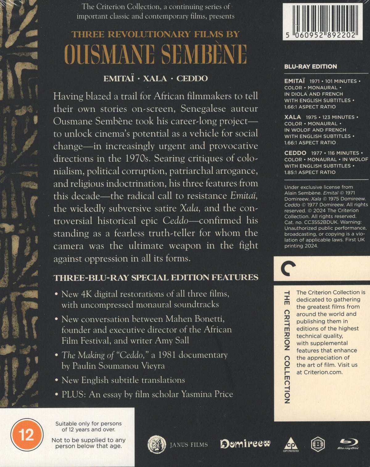 Three Revolutionary Films by Ousmane Sembène - Emiati / Xala / Ceddo (Criterion Collection) (ej svensk text) (Blu-Ray) - 2