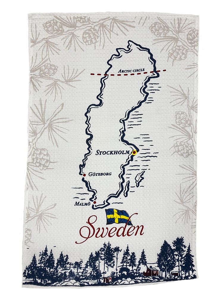 Küchentuch Schweden Karte - 2