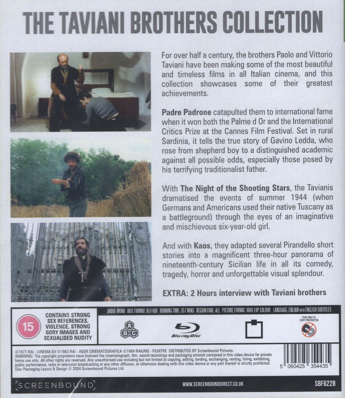 Taviani Brothers Collection: Padre Padrone / Night of the Shooting Stars / Kaos (ej svensk text) (Blu-ray) - 2