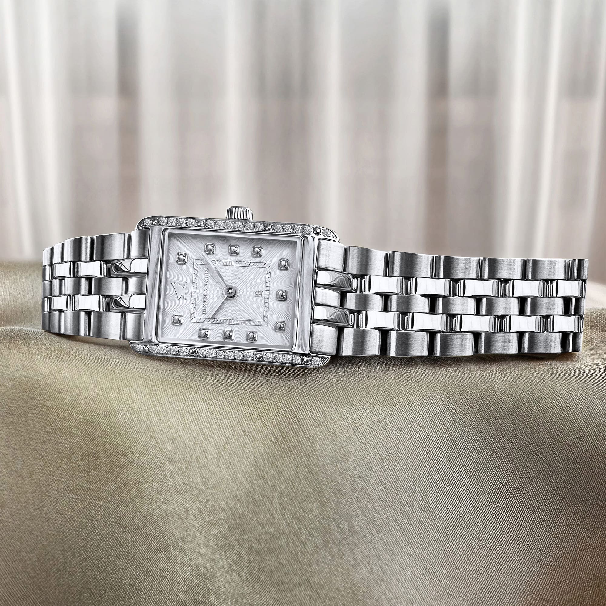H&B Gala Pavé, Silver & White - 9