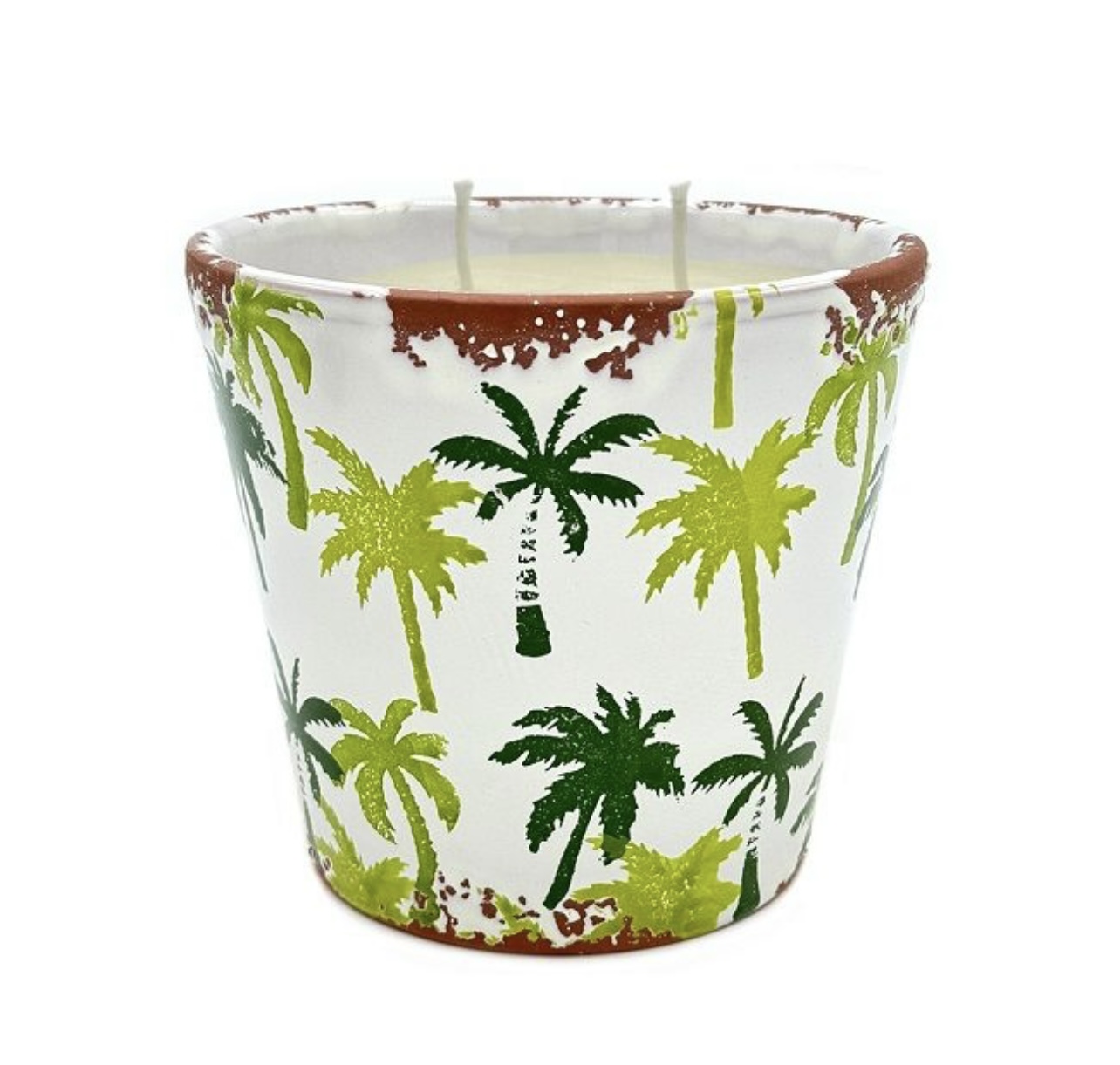 Doftljus i lerkruka/ Coconut & Green fig