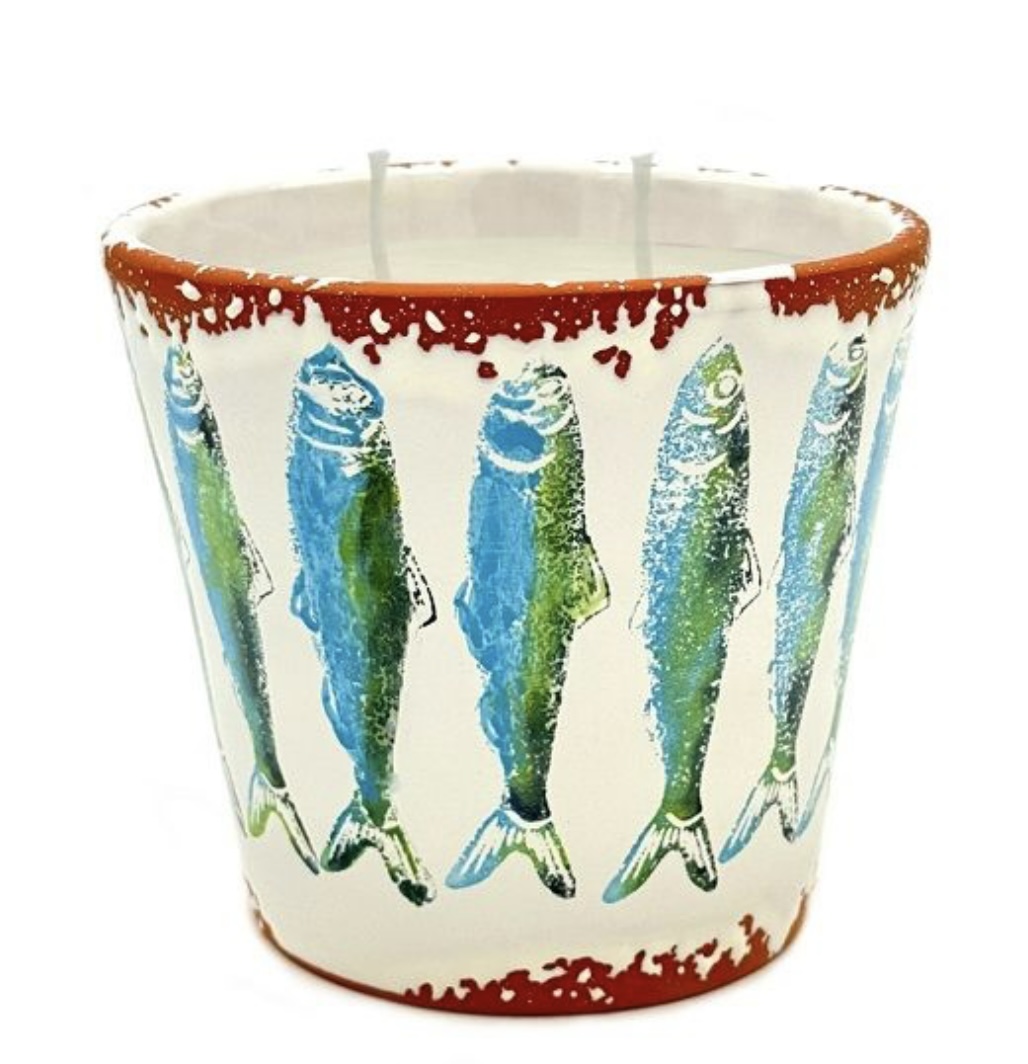 Doftljus i lerkruka / Lime & seasalt