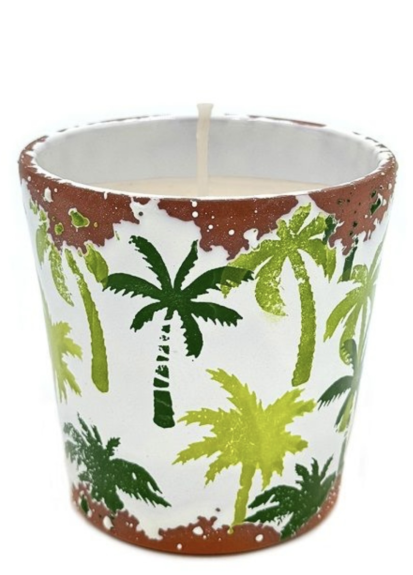 Doftljus i lerkruka /  Coconut & Green fig