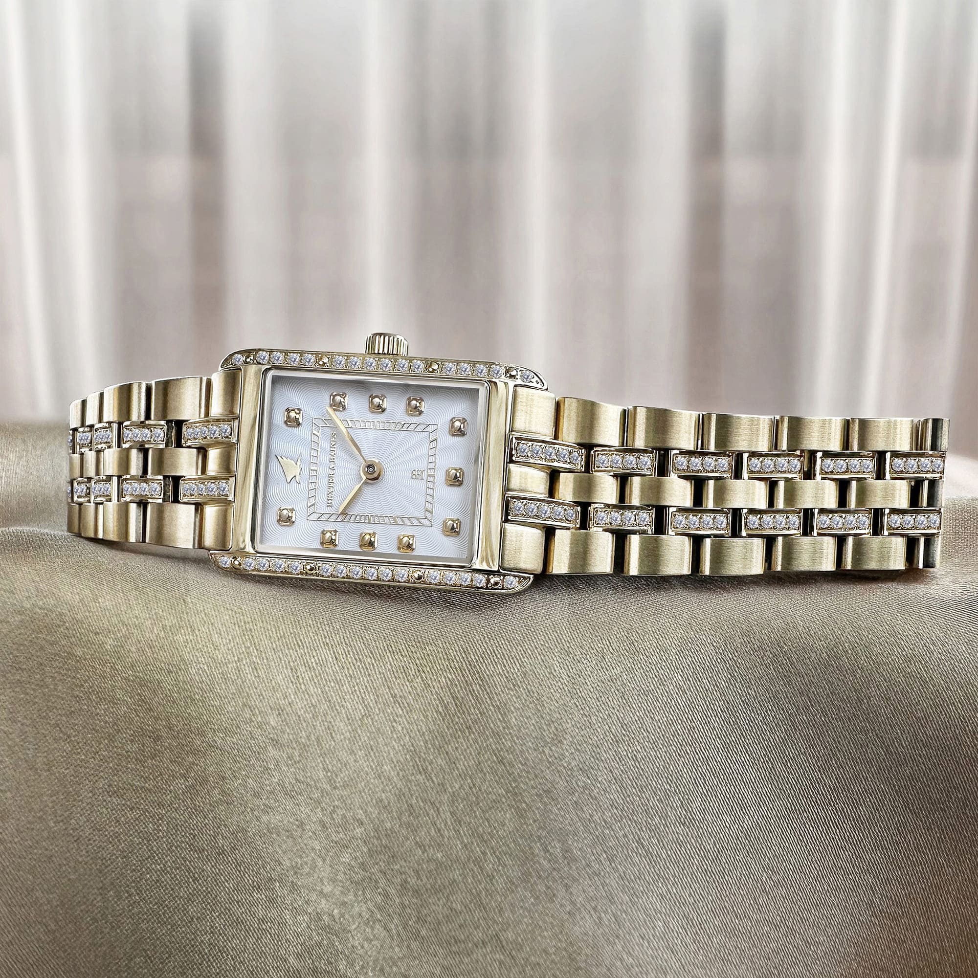 H&B Gala Duo Pavé, Gold & White - 8