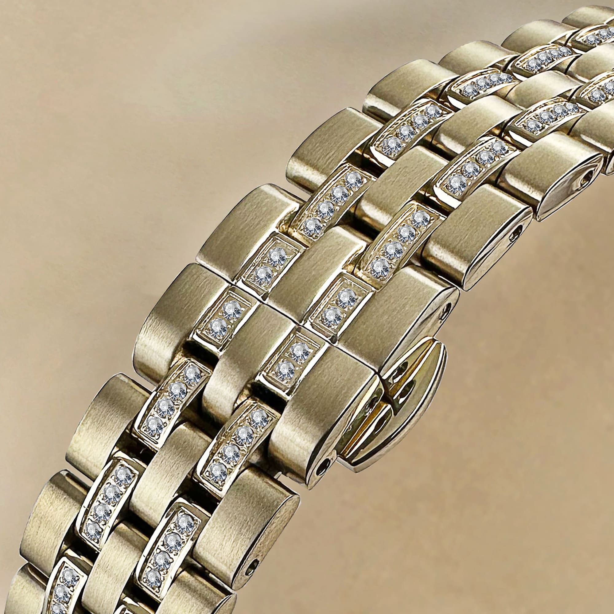 H&B Gala Duo Pavé, Gold & White - 9
