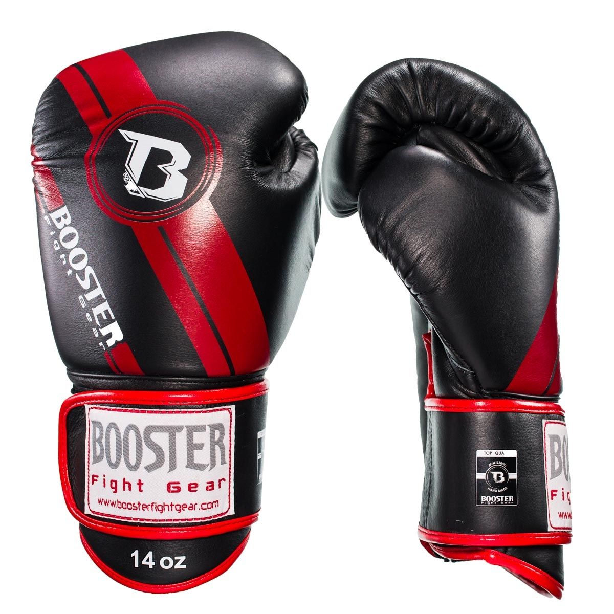 Booster Thaiboxhandske BGL-1-V3  Svart/Röd 10-16 oz - 2