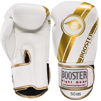 Booster Thaiboxhandske BGL-1-V3  Vit/Guld 10-16 oz