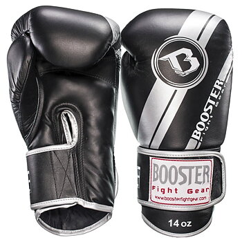 Booster Thaiboxhandske BGL-1-V3  Svart/Silver 10-16 oz