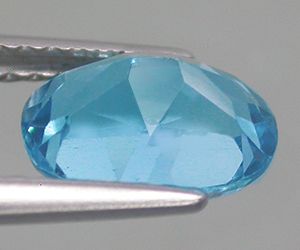 1.71 ct top quality oval cut natural swiss blue topaz gemstone - 3