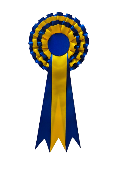 1009 - Rosette 4 lose Girlanden 3 Bänder, 40  cm - 4