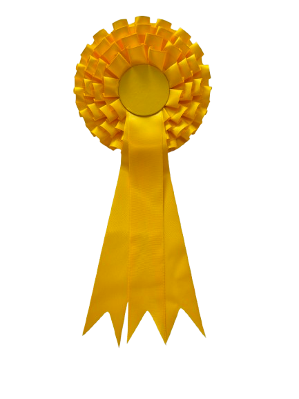 1009 - Rosette 4 lose Girlanden 3 Bänder, 40  cm - 5