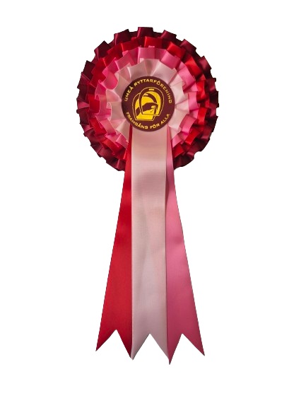 1009 - Rosette 4 lose Girlanden 3 Bänder, 40  cm - 3