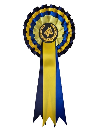1009 - Rosette 4 lose Girlanden 3 Bänder, 40  cm - 2