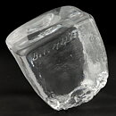 Erik Höglund (1960s) Rough-Hewn Clear Glass Owl 7 cm H2271