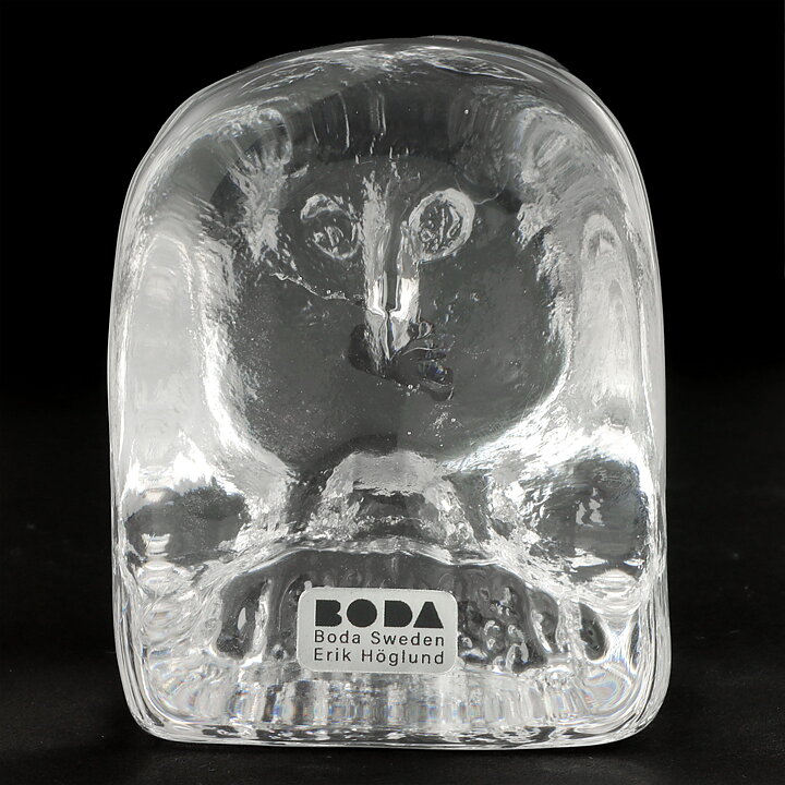 エリック・ホグラン  クリアなガラスのフクロウ  (7cm)  1960年代 H2271