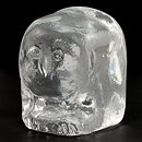エリック・ホグラン  クリアなガラスのフクロウ  (7cm)  1960年代 H2271