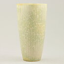 Gunnar Nylund (ARH 1950s) Green Quadratic Vase with Linear Relief 16 cm