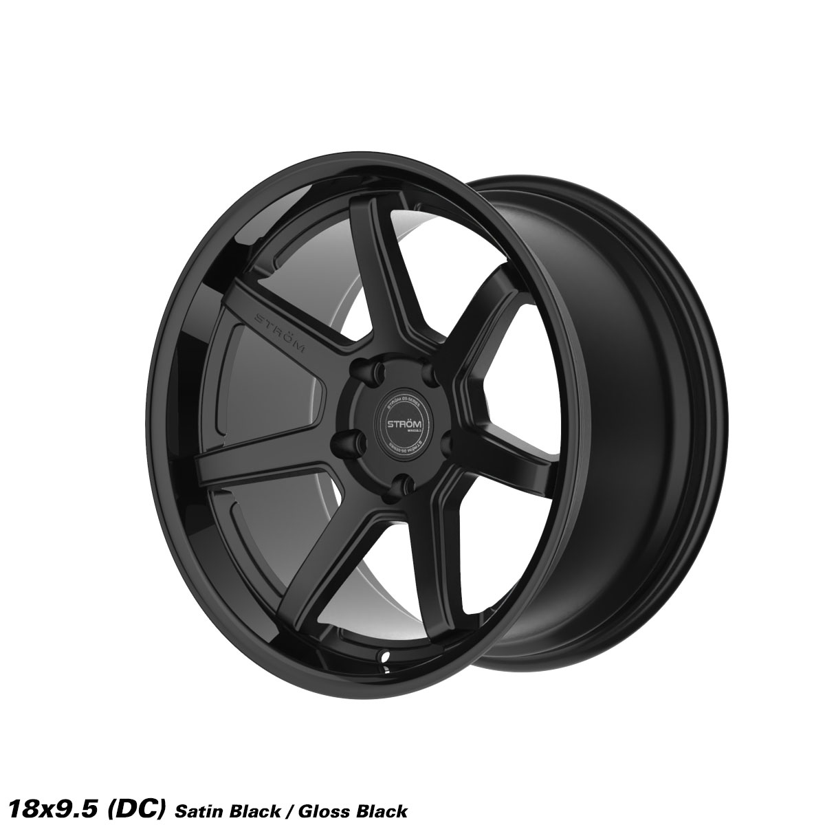 Ström Wheels DS-15 18x9,5 ET30 5x114,3 Gloss Black / Satin Black Face	
