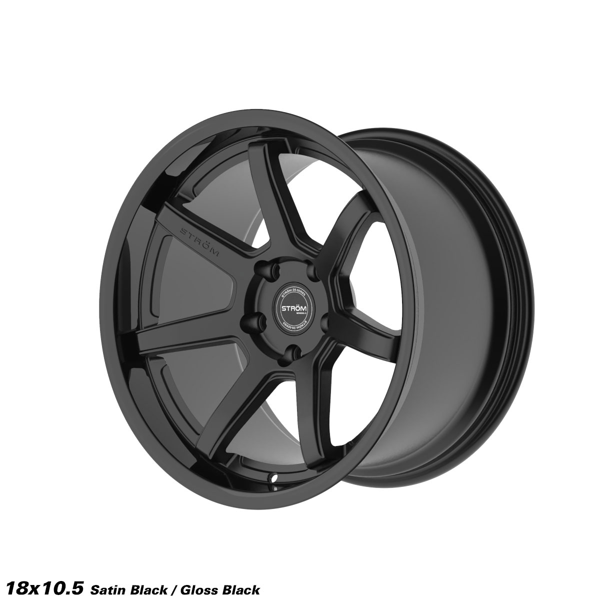 Ström Wheels DS-15 18x10,5 ET10 5x114,3 Gloss Black / Satin Black Face