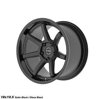 Ström Wheels DS-15 18x10,5 ET10 5x114,3 Gloss Black / Satin Black Face
