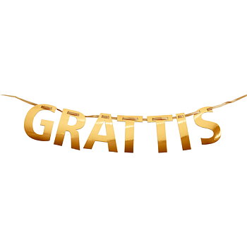 Girlang "GRATTIS" - Guld