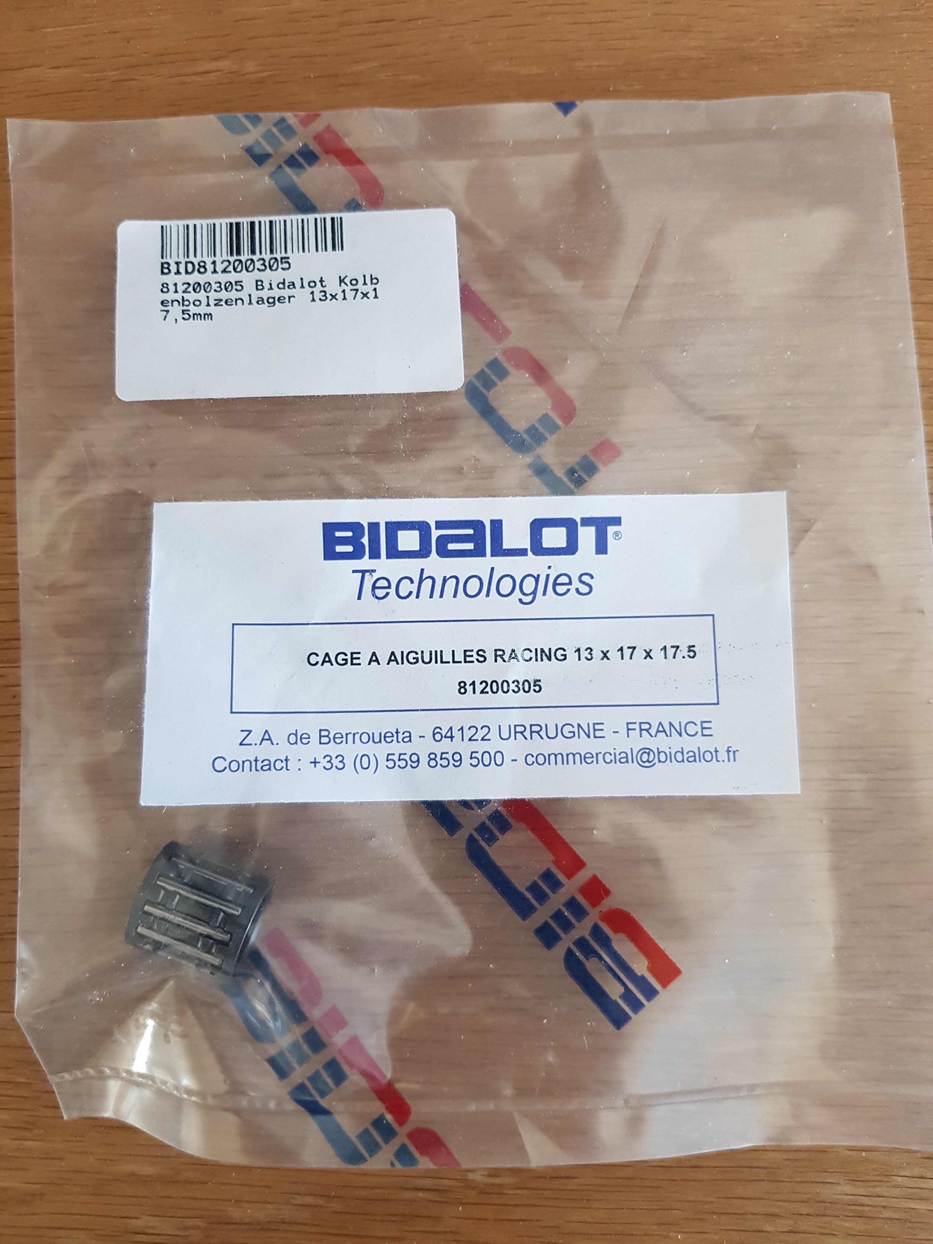 Bidalot Racing nållager 13x17x17,5 mm