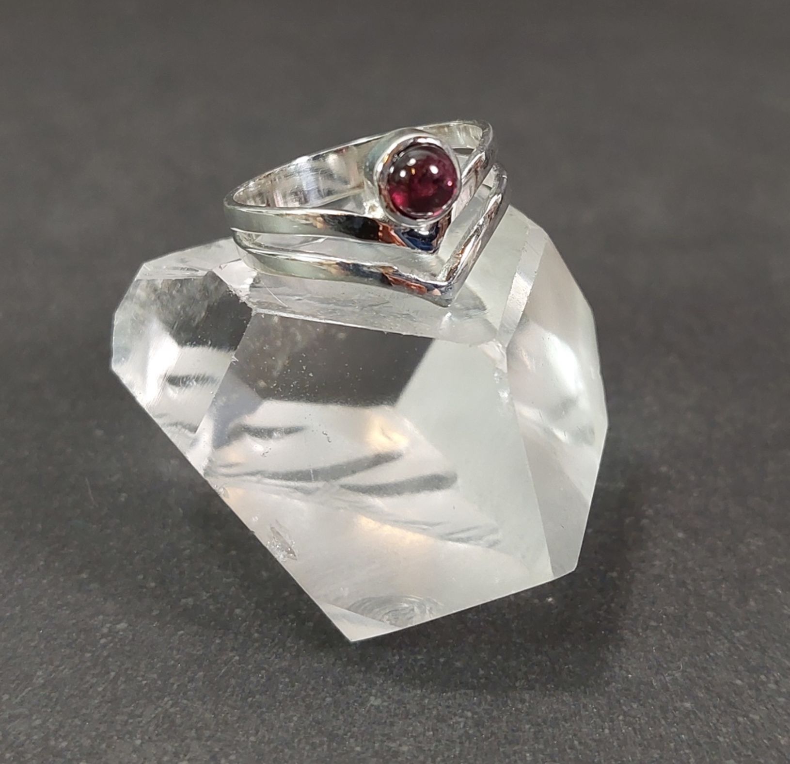 Silverring Dubbel med Cabochon i olika stenar - 3