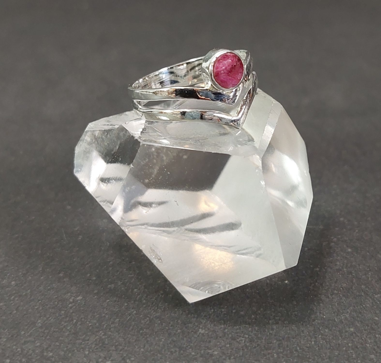 Silverring Dubbel med Cabochon i olika stenar - 6