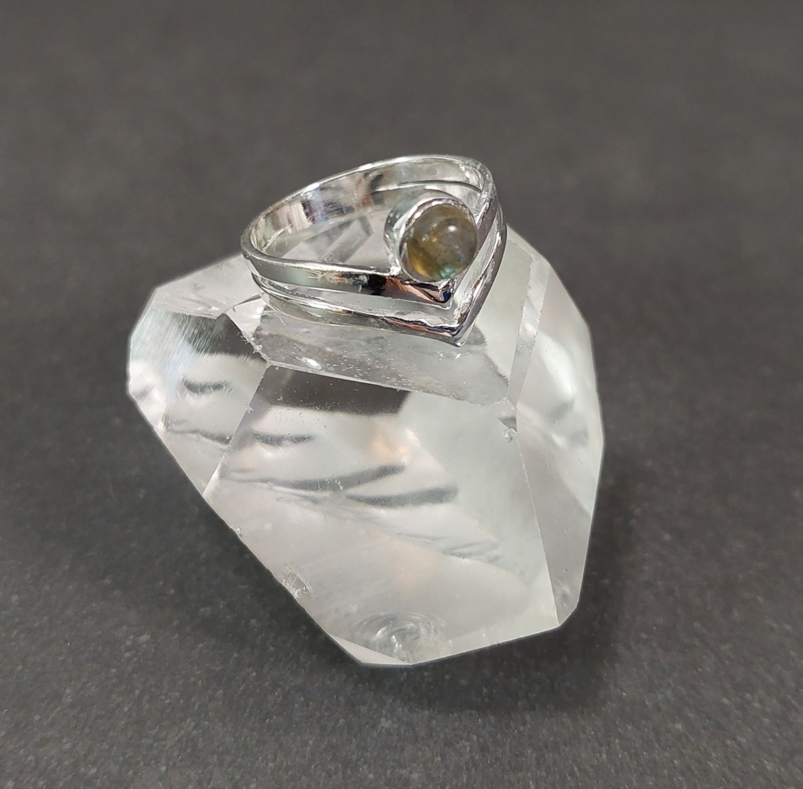 Silverring Dubbel med Cabochon i olika stenar - 4
