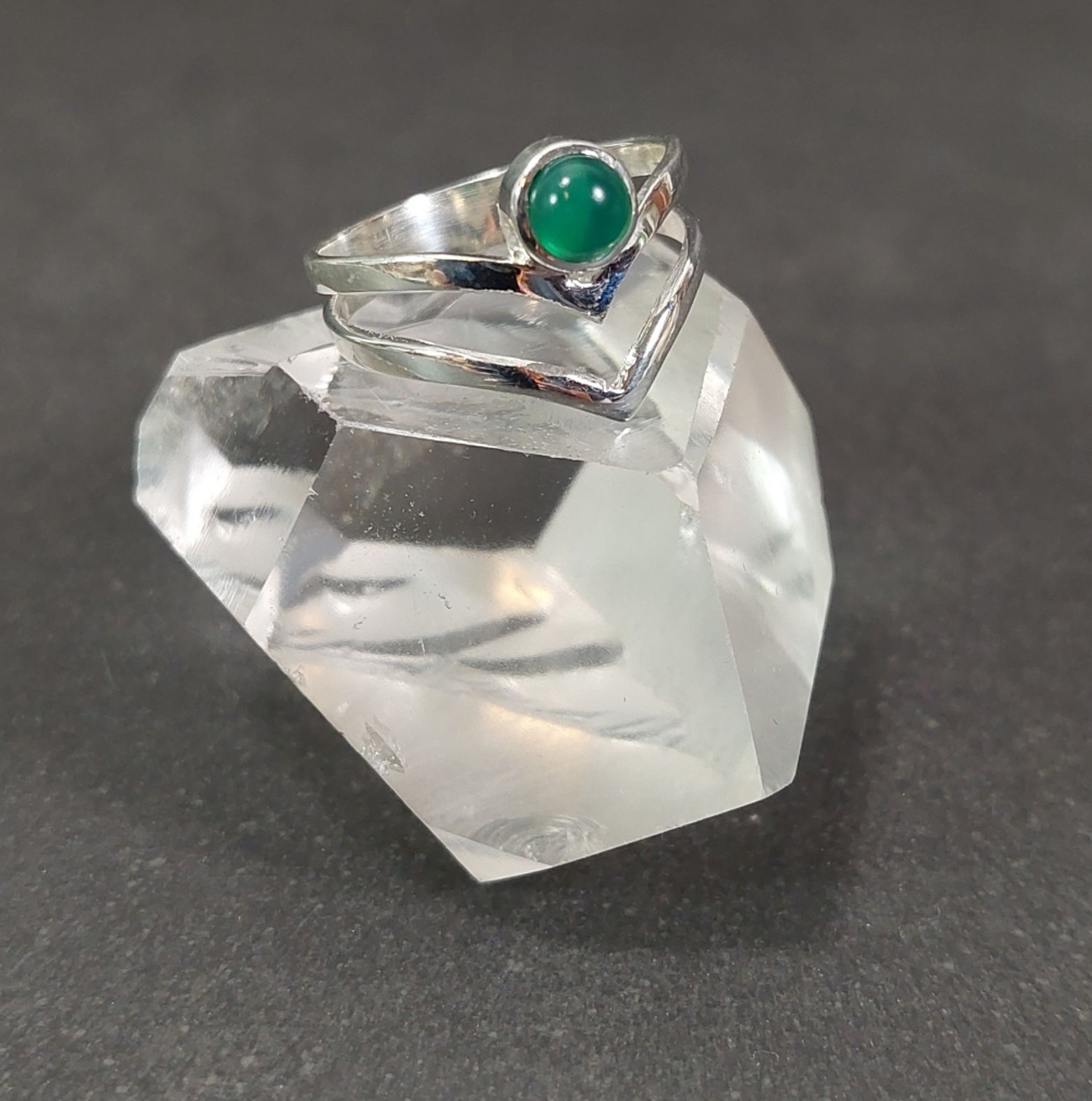 Silverring Dubbel med Cabochon i olika stenar - 2