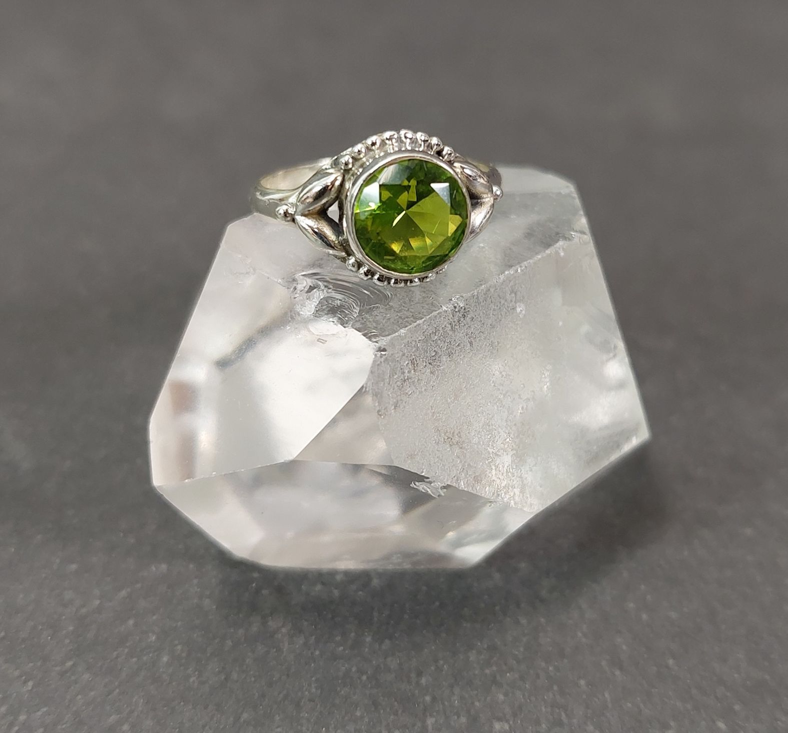 Silverring med Cabochon i olika stenar - 5
