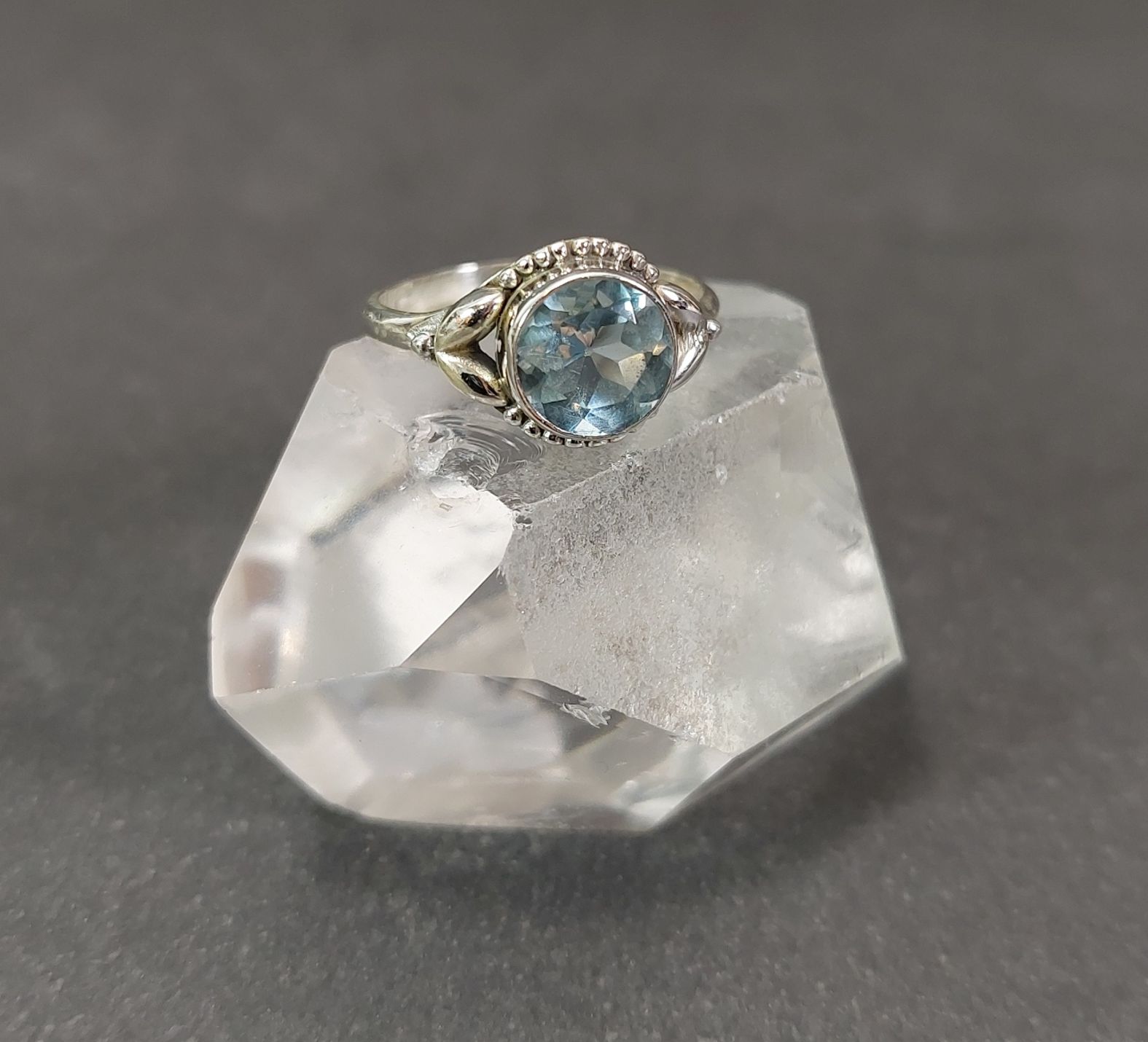 Silverring med Cabochon i olika stenar - 8