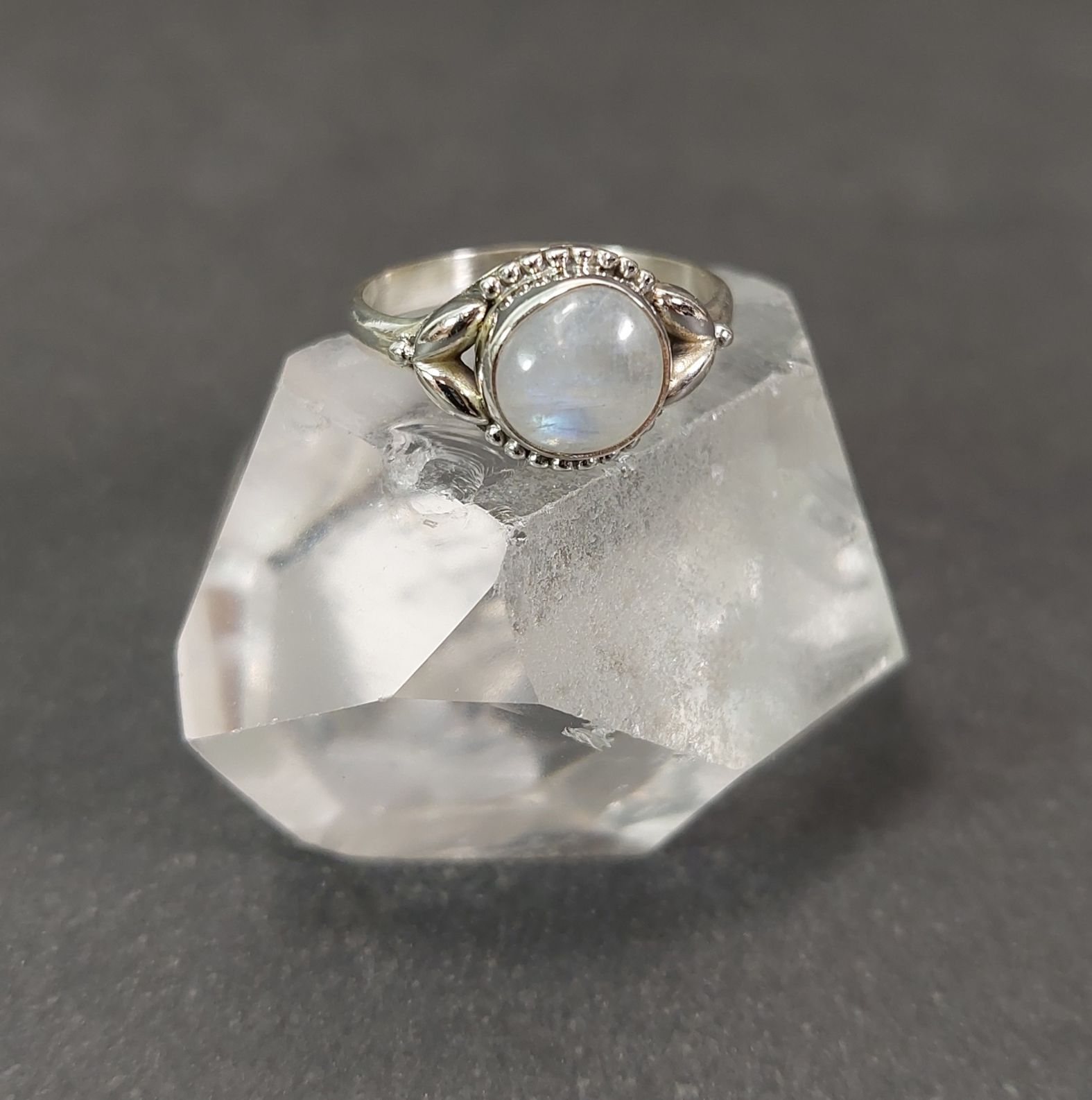 Silverring med Cabochon i olika stenar - 4