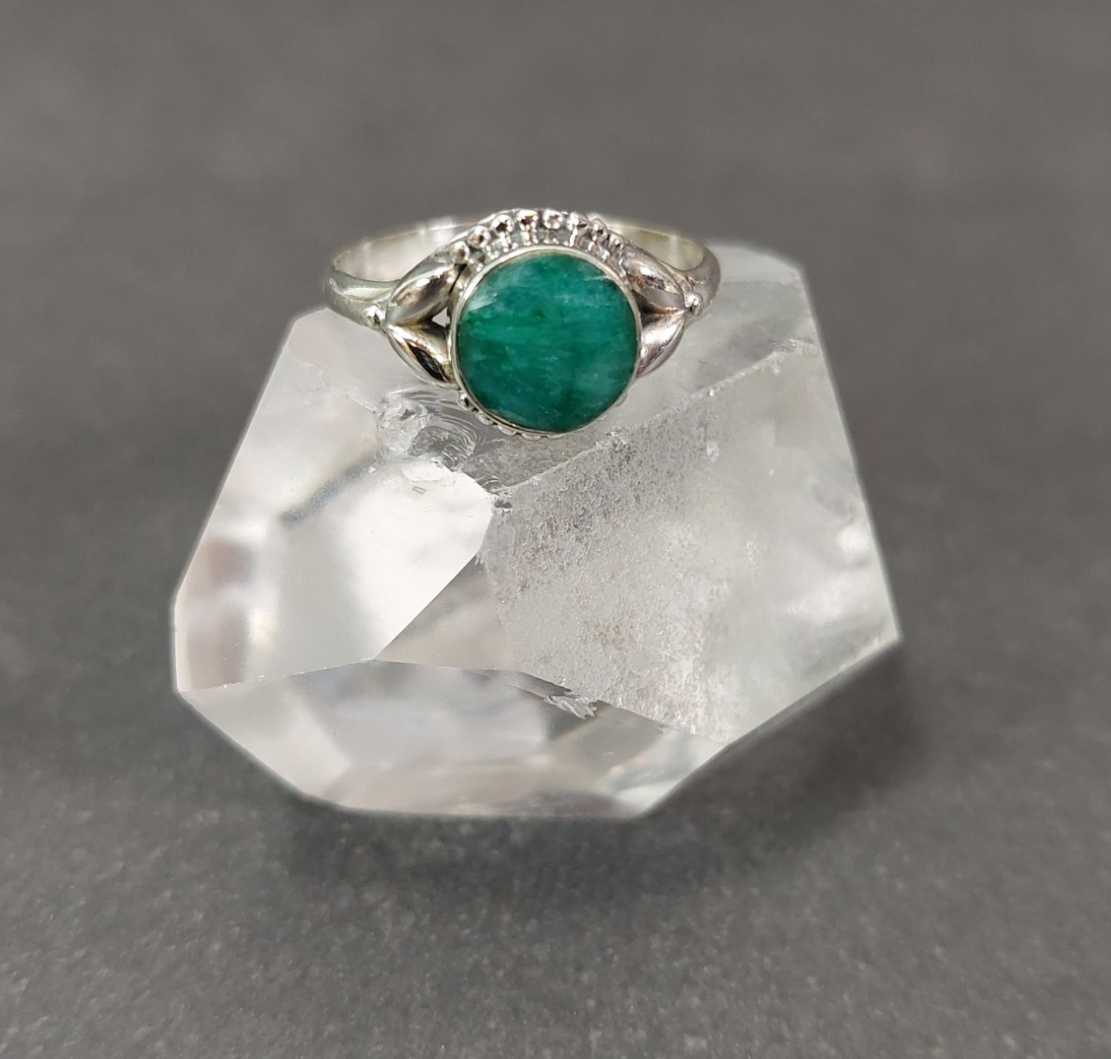Silverring med Cabochon i olika stenar - 7